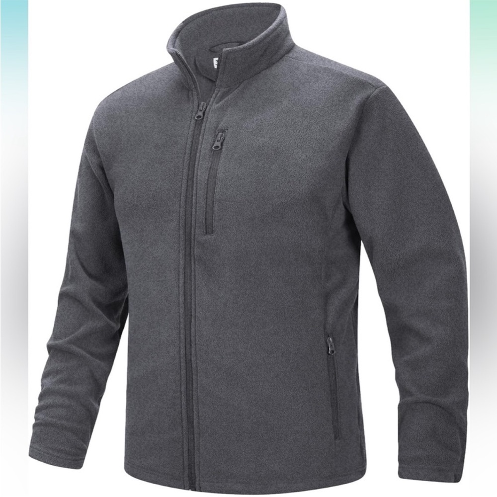 33,000ft Men's Full Zip Fleece Jacket Lightweight with pockets size xl